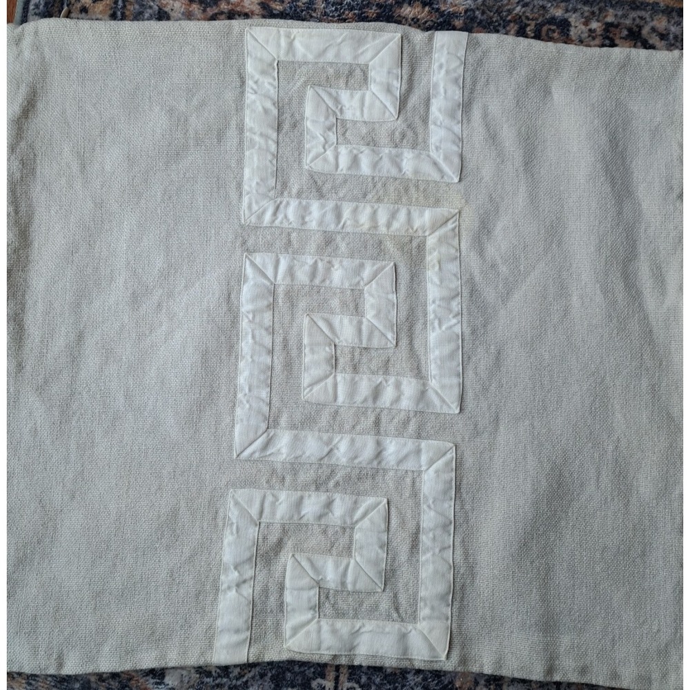 Ryan Studio Linen Throw Pillow Cover Zipper Closure 21x19" Geometric pattern